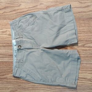 Women's mid-length, mid-rise stretchy khaki shorts, 8" inseam, Eddie Bauer 4